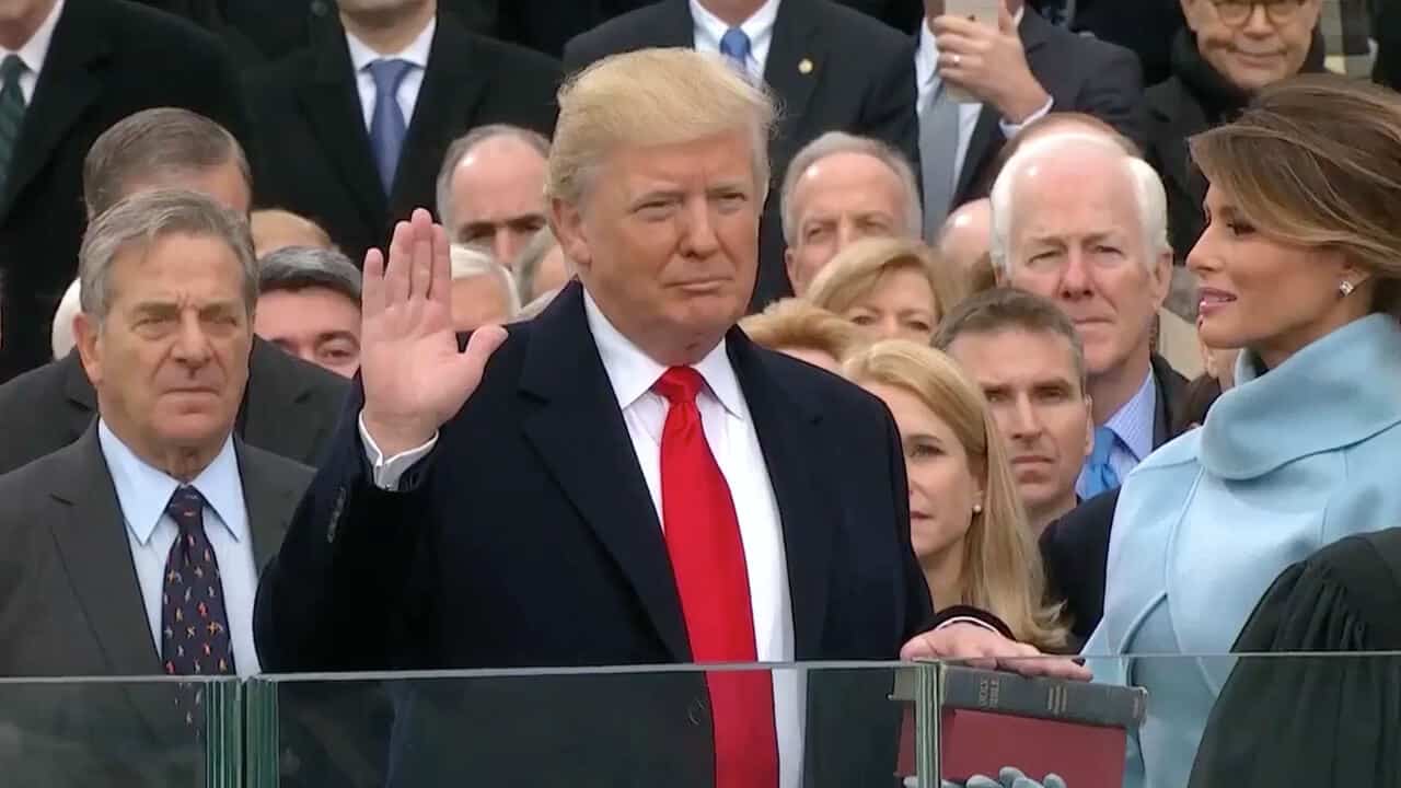 Donald Trump takes the Oath of Office