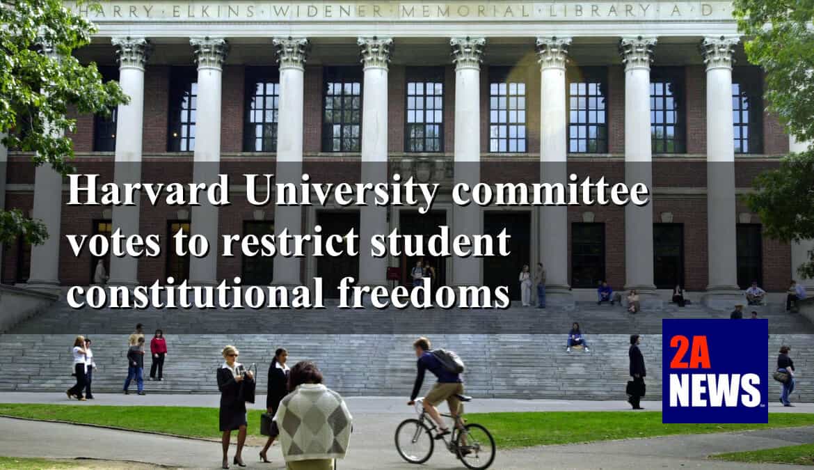 Students pass in front of Harvard's Widener Library